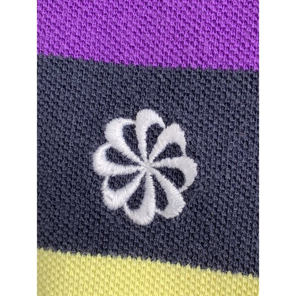 Rare Retro Mens Nike Better World XL Stripe Pinwheel Polo Short Sleeve 7172 EUC - Picture 3 of 9